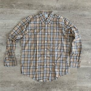 Brooks Brothers Tan Plaid Shirt Men’s L
